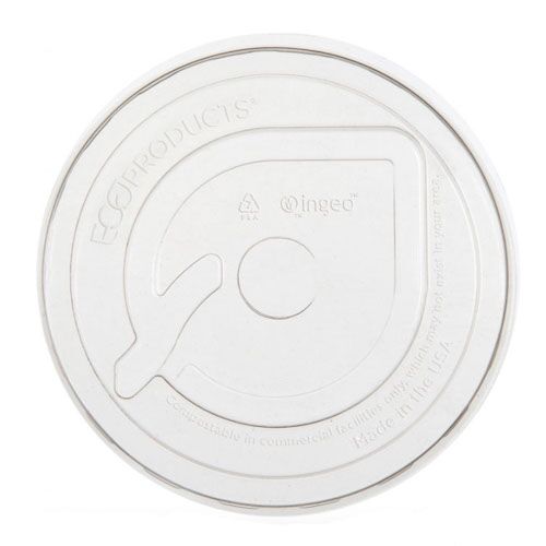 Eco Products PLA Clear Flat Lid for Cold Cup 7-10 oz EP-FLCC-10